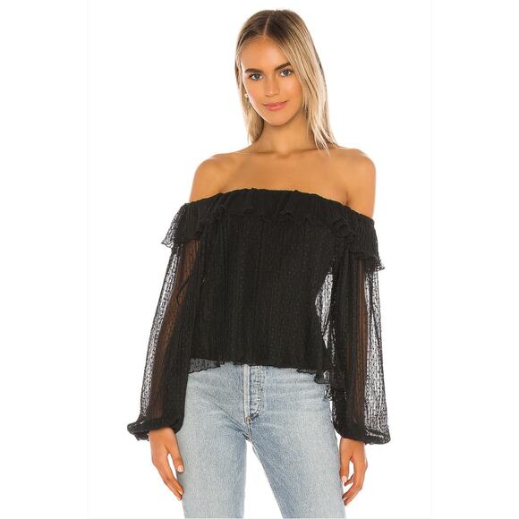 TULAROSA NWT May Black Off the Shoulder Blouse // XS - Picture 1 of 11